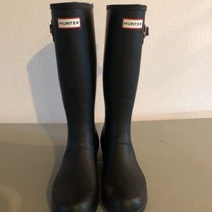 Matte Black Hunter Rain Boots